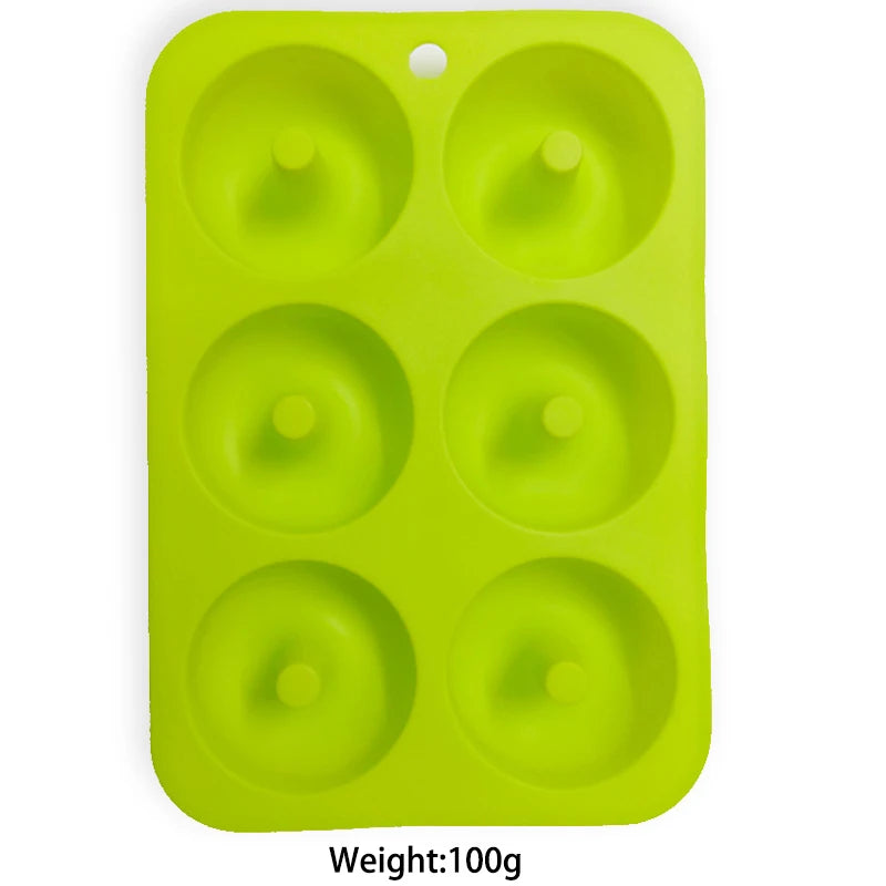 Silicone Donut Mold 6-Cavity Non-Stick Baking Pan for Doughnuts & Bagels