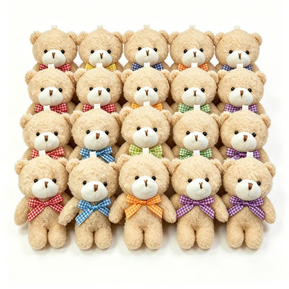 Mini Teddy Bear Plush Bulk Set – Soft Stuffed Bears with Bow