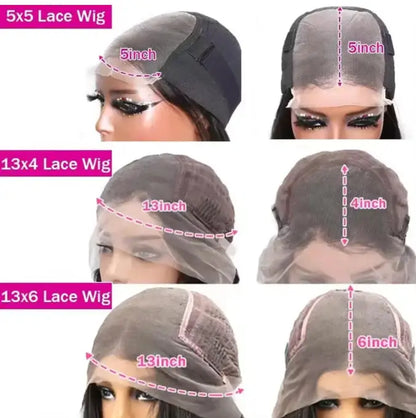 Bone Straight Human Hair Wig – 13x4 13x6 5x5 HD Lace, 250% Density, Glueless