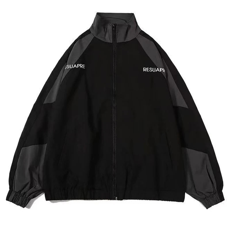Hip Hop Varsity Windbreaker Jacket – Unisex Streetwear Coat