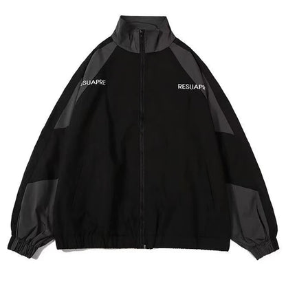 Men's Reflective Stripe Windbreaker Jacket Streetwear