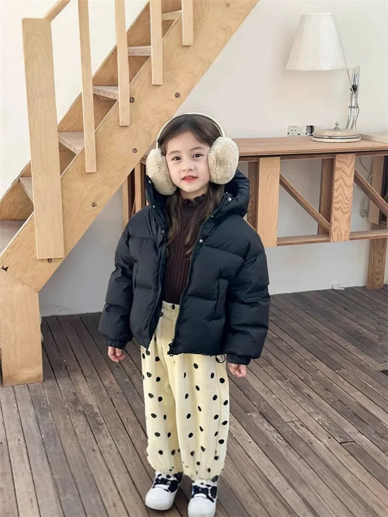 Kids Winter Puffer Down Coat – Warm Hooded Jacket for Boys & Girls