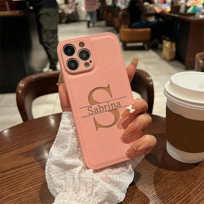 Personalized Customized Initials Name Case Iphone 17 16 15 14 13 12 11 Pro Max Plus Big Letter Laser