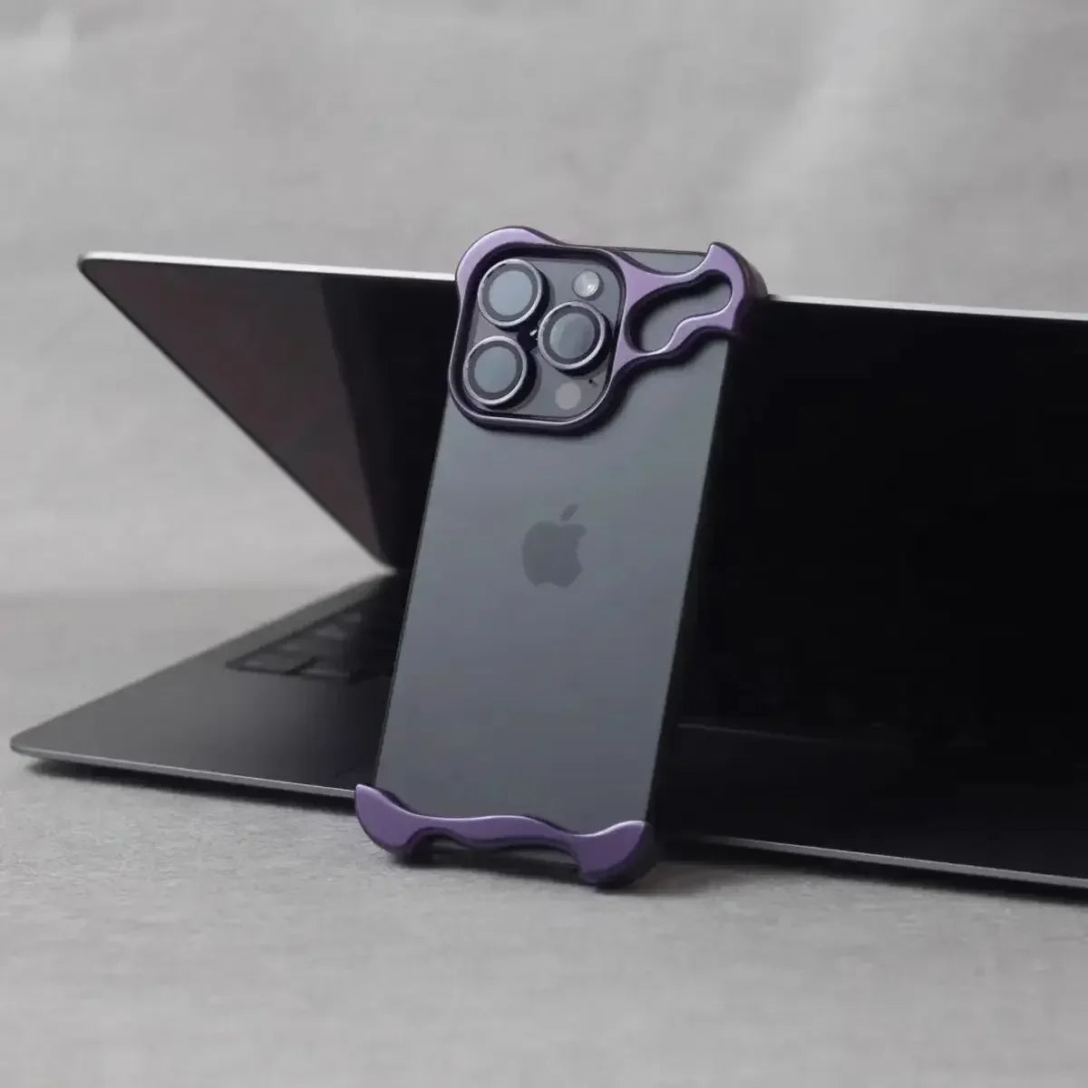 Irregular Metal Bumper Phone Case Iphone Air 13 14 15 16 17 18 Pro Max Plus Lens Film Protect Bare