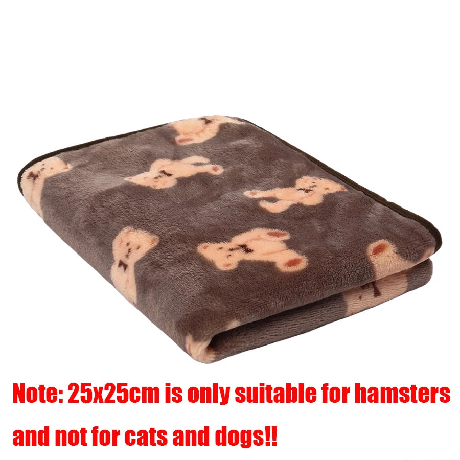 Soft Flannel Pet Blanket – Paw Print Mat for Dogs & Cats