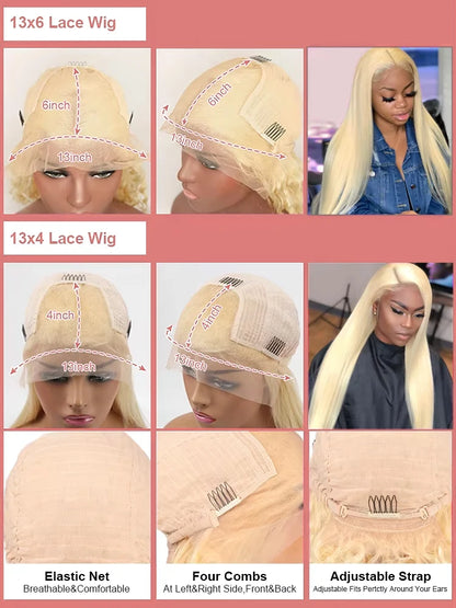 613 Blonde Lace Front Wig – Curly Human Hair, HD Lace