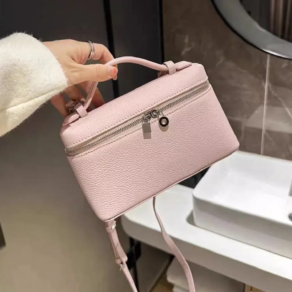 Mini Lychee Grain Leather Crossbody Bag for Women