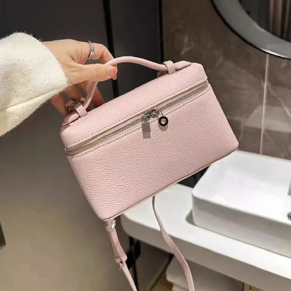 Mini Lychee Grain Leather Crossbody Bag for Women