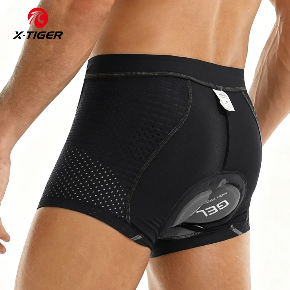 X-Tiger Men's 5D Gel Pad Cycling Underwear Shorts – MTB Road Bike