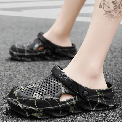 Plus Size EVA Clogs – Unisex Breathable Camo Beach Sandals
