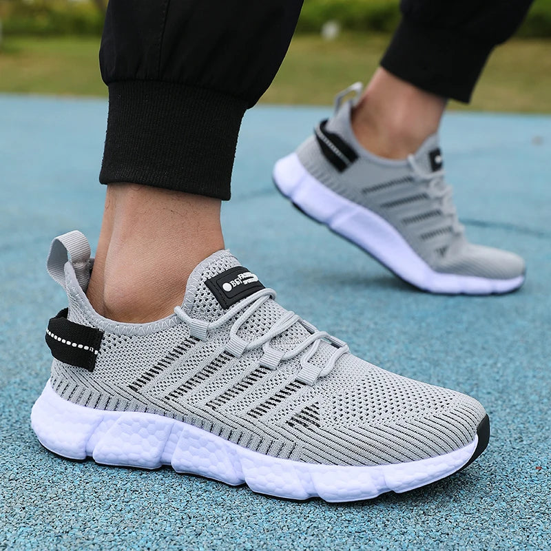 Men's Mesh Running Sneakers – Lightweight Breathable Casual Shoes