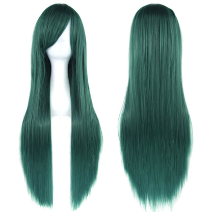 32 Inch Long Straight Synthetic Wig – Cosplay & Party, 36 Colors