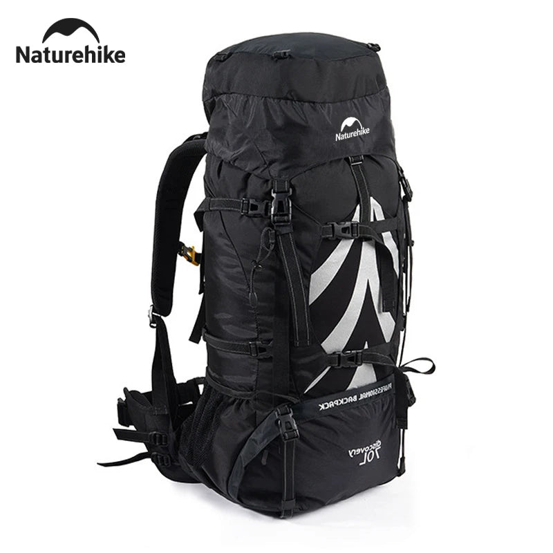 Naturehike 70L Hiking Backpack with Rain Cover – Ergonomic Camping Pack