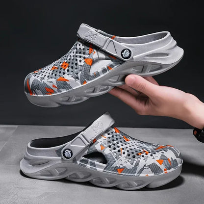 Men's EVA Clog Sandals – Breathable Perforated Platform Shoes