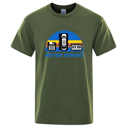 Never Forget Graphic T Shirt Funny Music Cotton Blend Tee