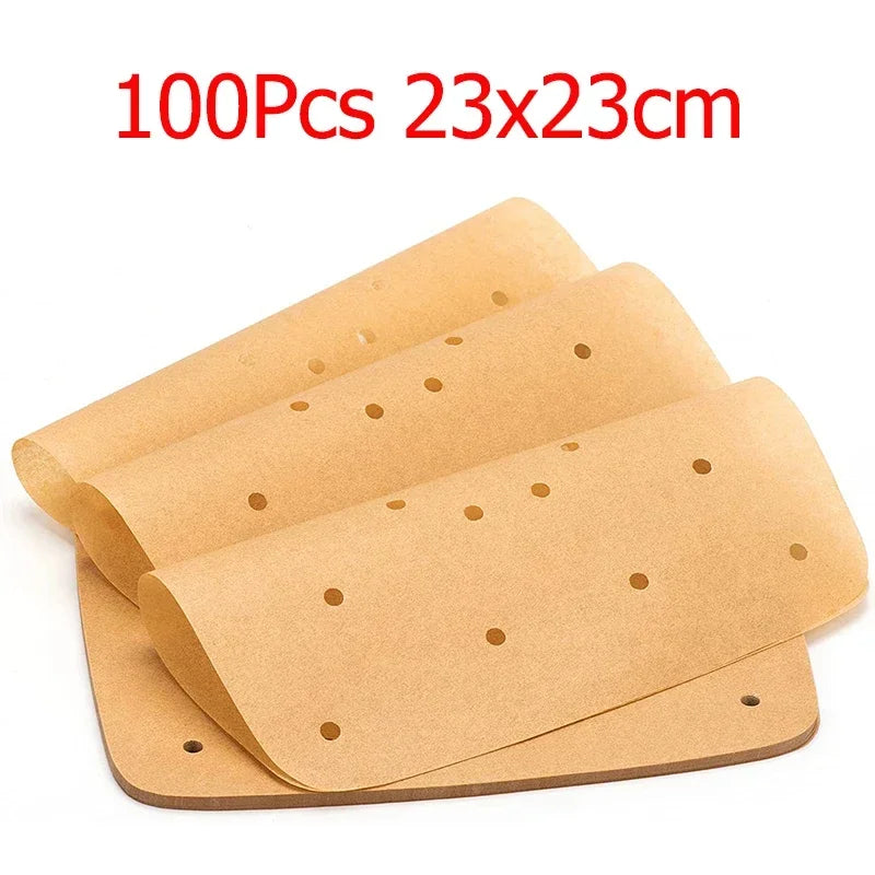 Air Fryer Parchment Paper Liners – Square Perforated