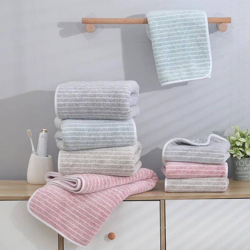 Quick-Dry Coral Fleece Towel Set – Soft & Absorbent