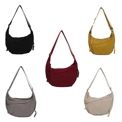 Crossbody Shoulder Bag Minimalist Crescent Dumpling Style