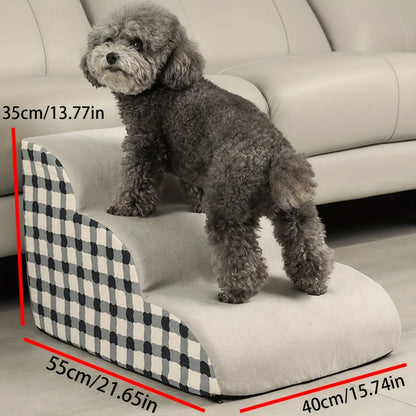 Non-Slip Pet Stairs for Dogs & Cats – 2, 3 & 4 Step Foam Ramp
