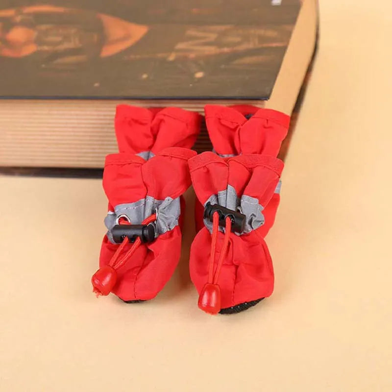 Dog Boots Waterproof Non-Slip – Set of 4 with Reflective Strip