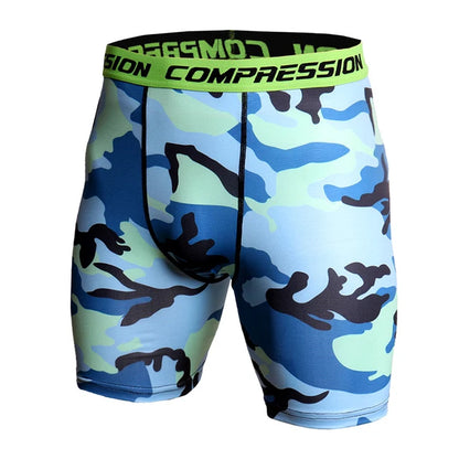 Men's Camo Compression Shorts – 3D Print Gym Workout Tights