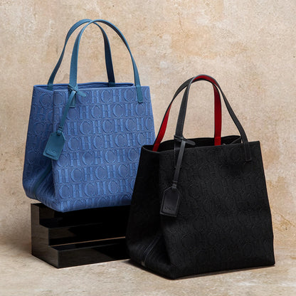 Large Capacity Tote Bag – Monogram Knitted Shoulder Bag for Women