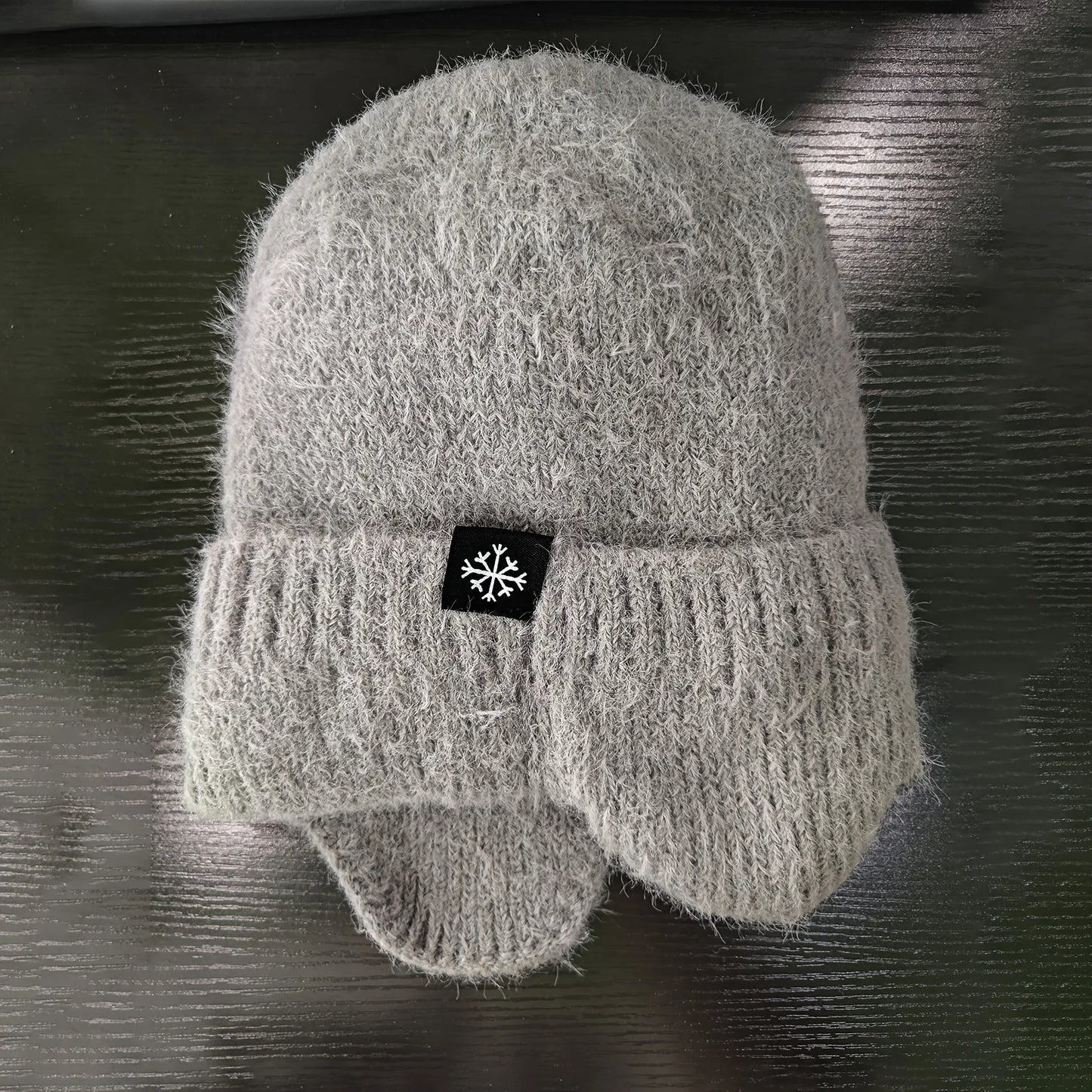 Faux Fur Earflap Beanie Hat – Soft Knit Winter Hat for Women