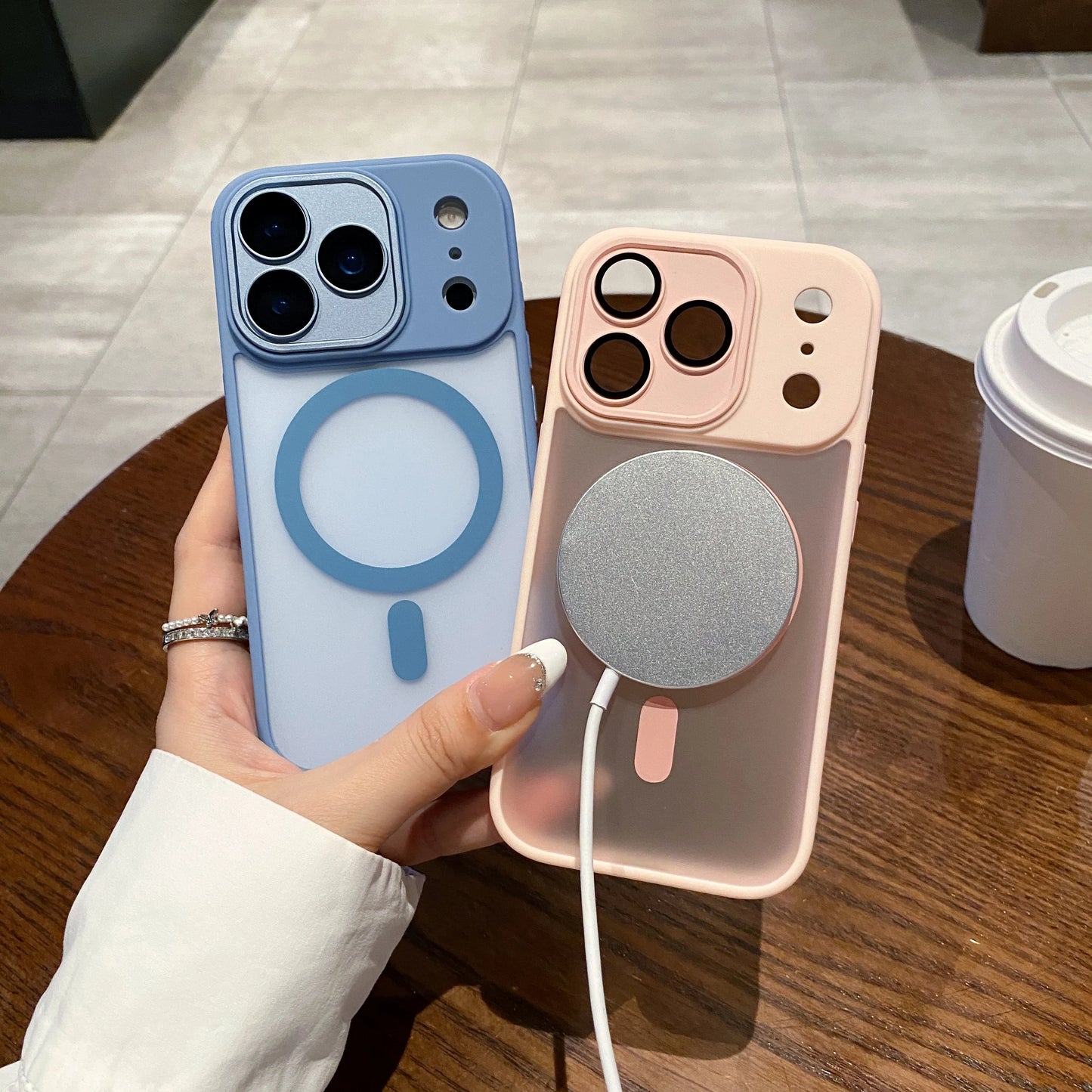 Luxury Matte Magnetic Wireless Charge Case Iphone 17 Pro Max Air Lens Glass Film Clear Hard Bumper