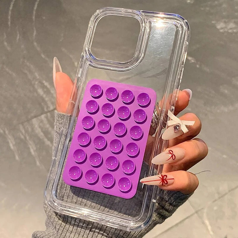 Phone Case Iphone 17 16 15 14 Pro Max Air 16e 11 12 13 7 8 Xr X 3d Suction Cup Airbag Transparent