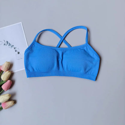 Seamless Racerback Sports Bra – Breathable Yoga & Gym Top for Women