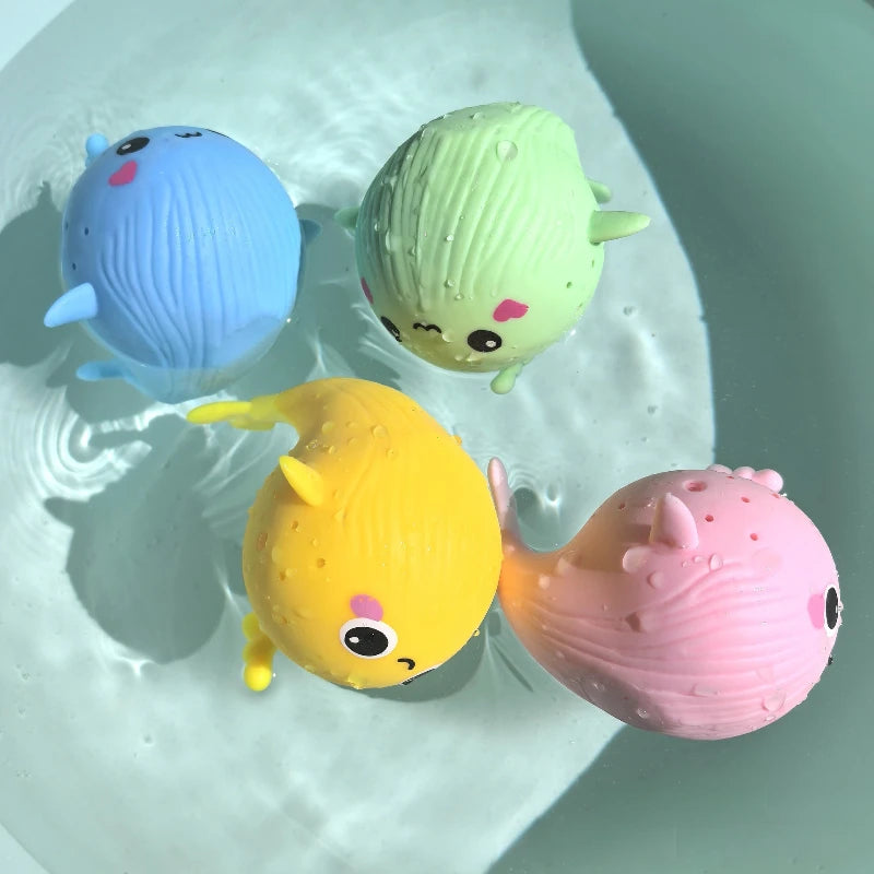 Whale Sponge Baby Bath Toy – Water Squeezing Stress Relief