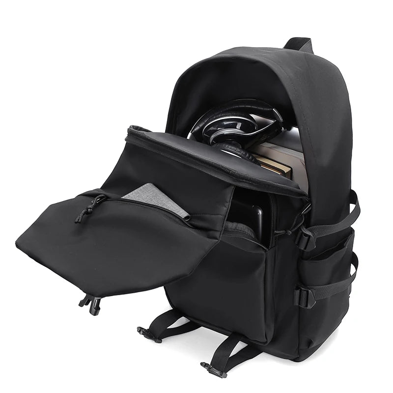 Travel Backpack 15" – Large Capacity Solid Color Daypack