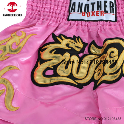 Muay Thai Shorts – Embroidery Kickboxing & Martial Arts Training Pants