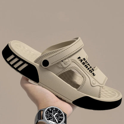 Men Slippers Summer Eva Soft-Soled Platform Slides Sandals Indoor Outdoor Walking Beach Shoes Flip
