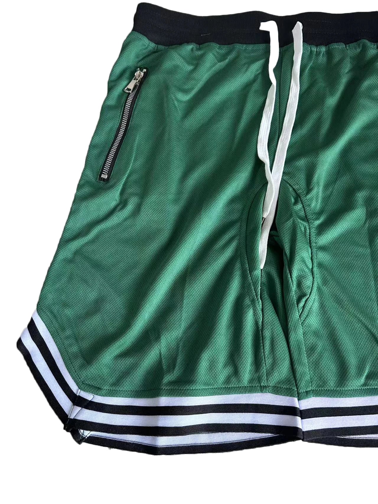 Men's Mesh Basketball Shorts with Zip Pockets & Drawstring