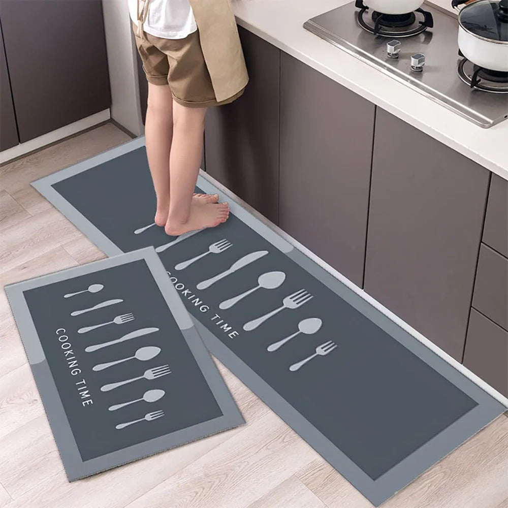 Anti-Slip Kitchen Floor Mat Set – Soft Washable Area Rug for Kitchen, Bedroom & Hallway