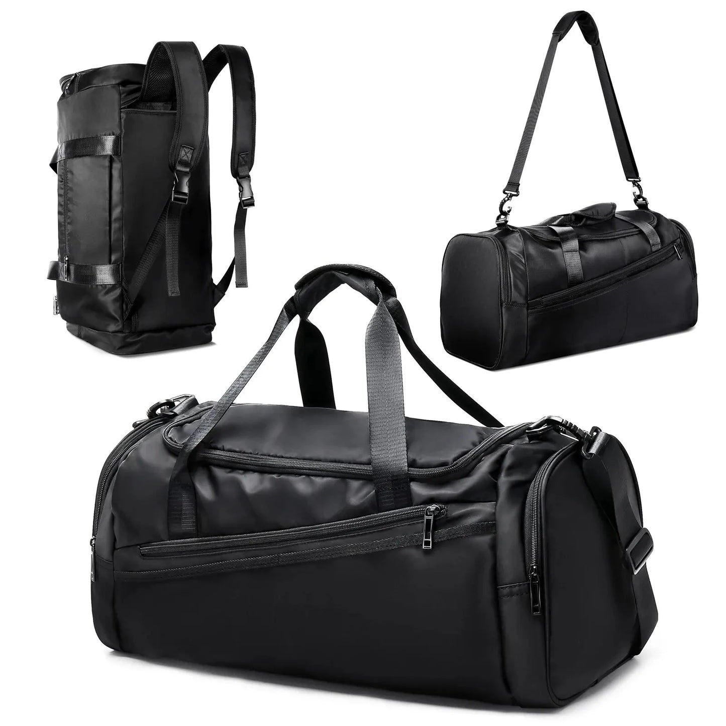 40L Gym Duffel Bag with Shoe Compartment – Foldable Travel Bag for Men & Women