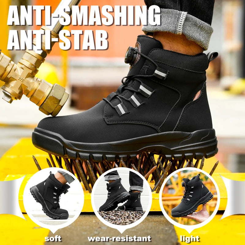 Steel Toe Safety Boots Men – Waterproof Chelsea Work Boots