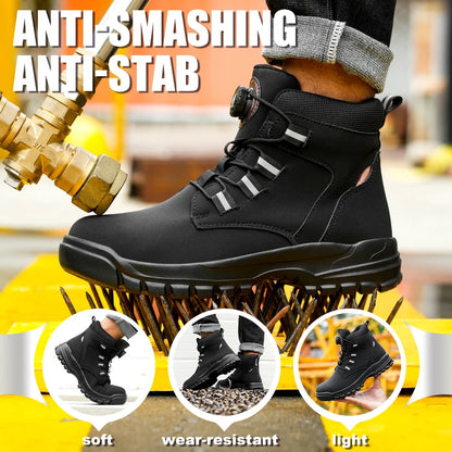 Steel Toe Safety Boots Men – Waterproof Chelsea Work Boots
