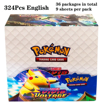 324pcs Pokemon Tcg Sword Shield Tempest Bonds Booster Box Trading Card Game Kids Toys Board