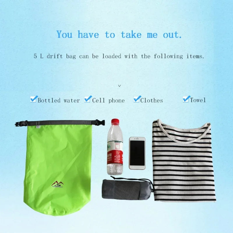 Waterproof Dry Bag – 5L 10L 20L 40L 70L for Kayaking, Camping & Hiking
