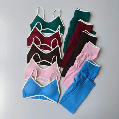 Seamless 2-Piece Yoga Set for Women – Sports Bra & High Waist Leggings