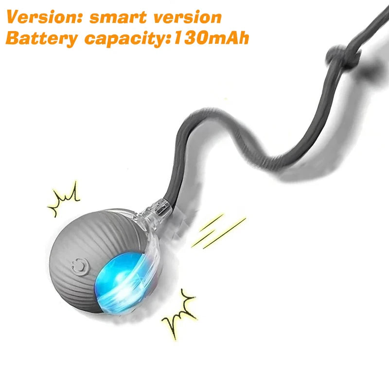 Cat Interactive Ball Toy – Auto-Rolling Rechargeable Smart Ball with Tail