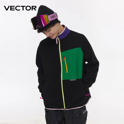 Vector Fleece Zip-Up Jacket – Contrast Color Block