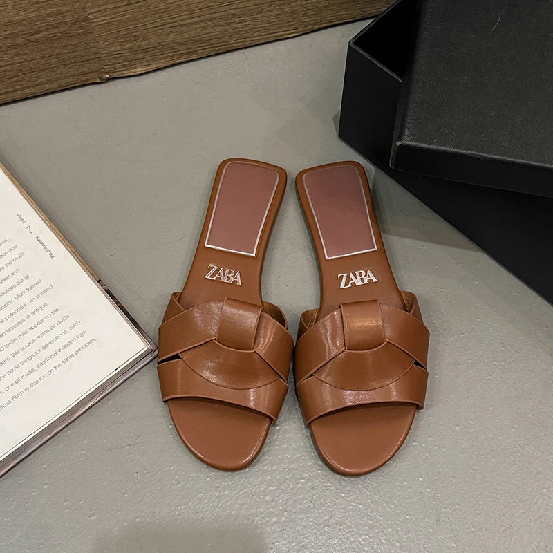 Summer Designer Women S Solid Color Slippers Zapatos De Mujer Shoes