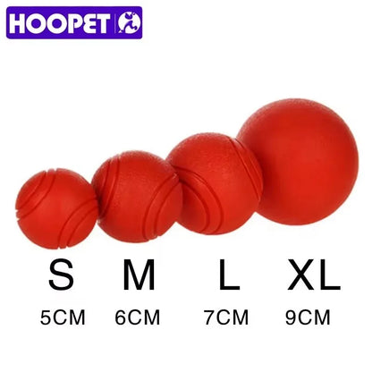 Rubber Dog Ball Toy – Bite-Resistant Solid Ball for Puppies & Large Dogs (S–XL)