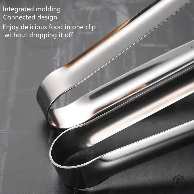 Super Grip Non-Slip Kitchen Tongs - Wide-Tip Stainless Steel Design Effortless Cooking