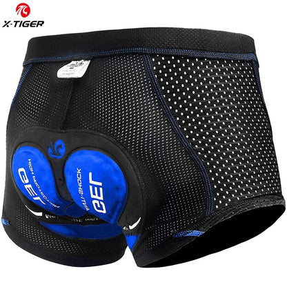 Cycling Underwear Shorts Men – X-Tiger 5D Gel Pad Bike Undershorts
