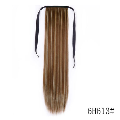 Wrap Around Ponytail Extension – Long Straight Synthetic Clip-In
