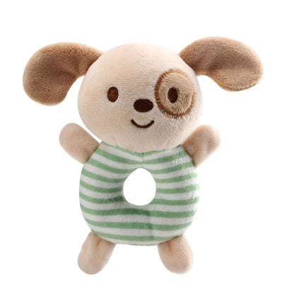 Baby Rattle Toy – Soft Plush Cartoon Animal Hand Ring for Newborns